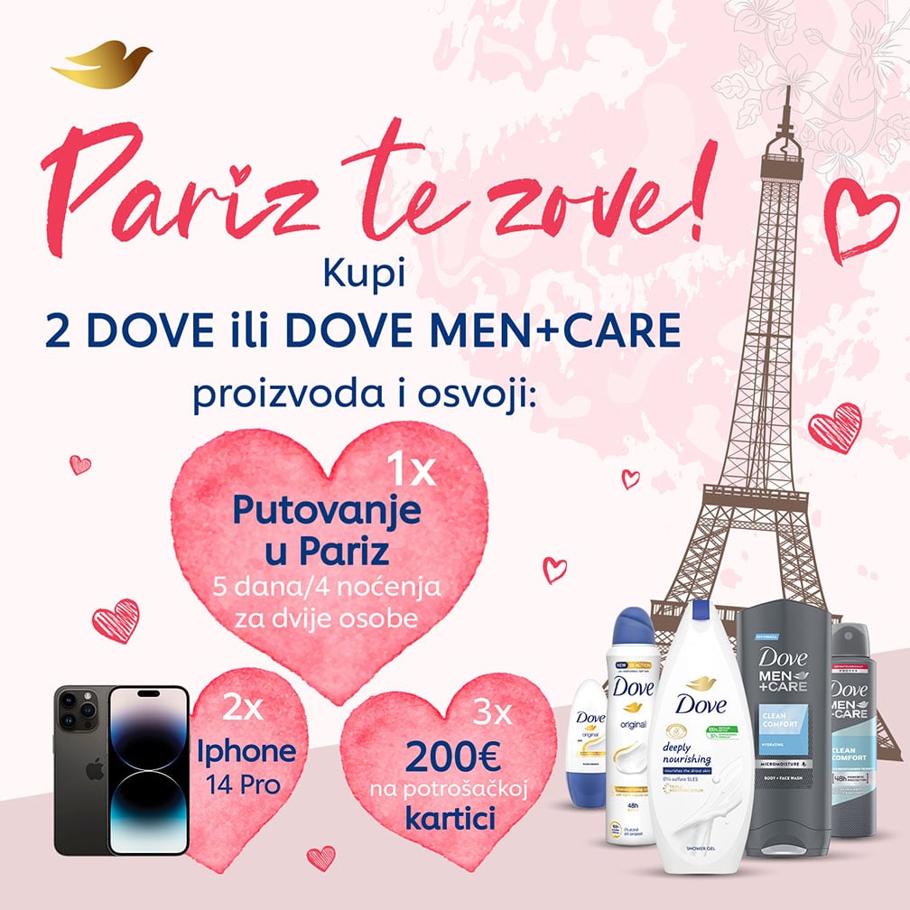 Dove nagradna igra "Pariz te zove!"