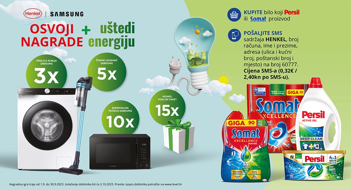 Henkel nagradna igra KTC: Osvoji Samsung nagrade i uštedi energiju