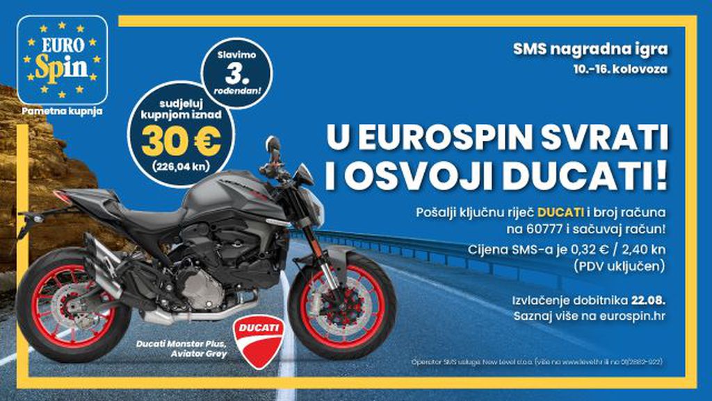 Nagradna igra U Eurospin svrati i osvoji Ducati