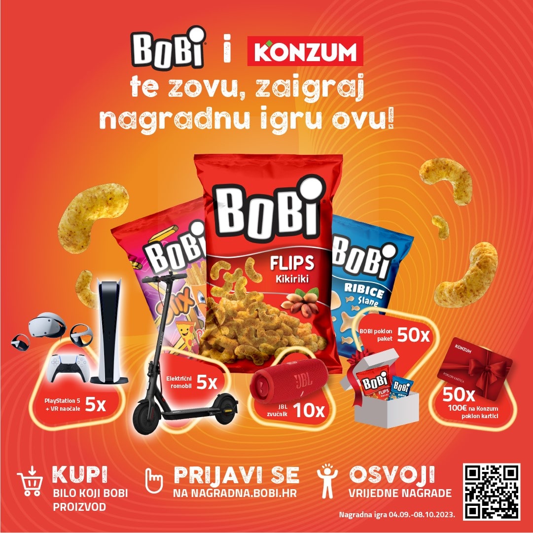 Bobi nagradna igra: Bobi i Konzum te zovu, zaigraj nagradnu igru ovu!