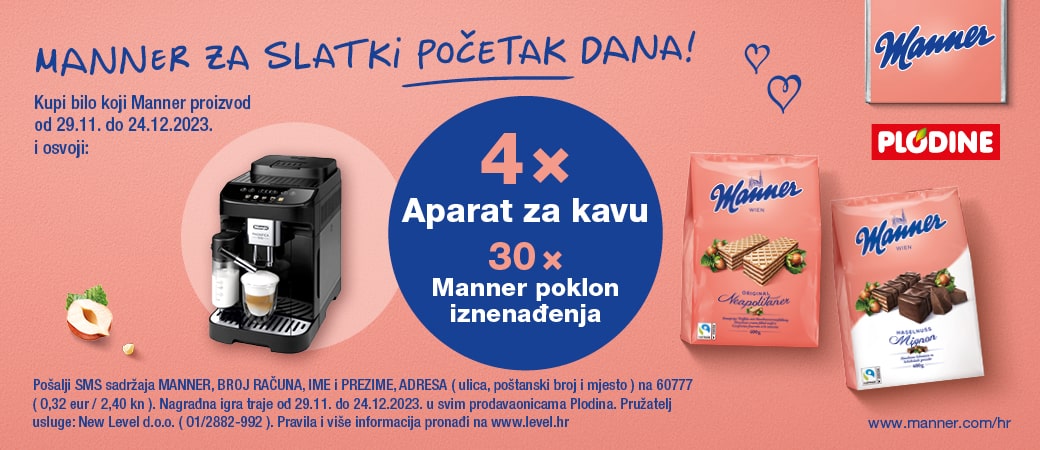 Manner nagradna igra: Manner za slatki početak dana!