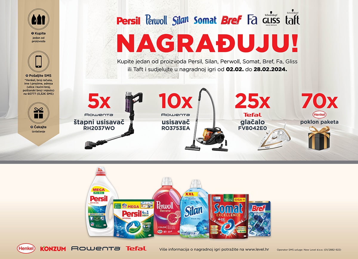 Henkel nagradna igra: Henkel i Konzum nagrađuju!