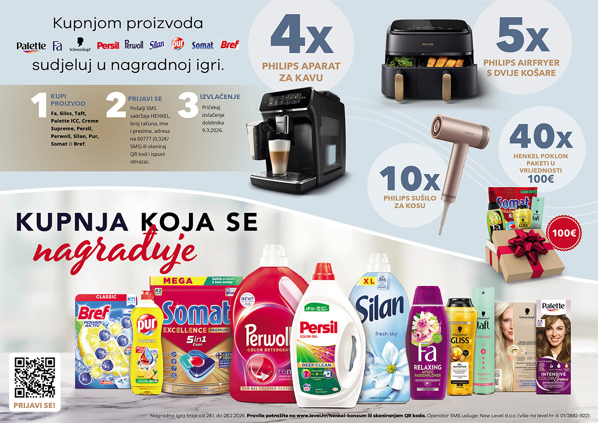 Henkel nagradna igra: Kupnja koja se nagrađuje